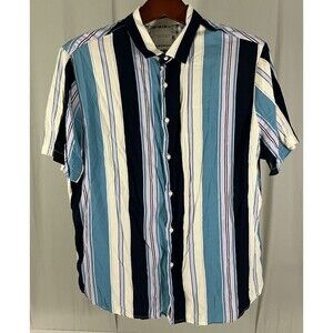 Cactus Man Ricky Singh Men's Colorful Striped Short Sleeve Shirt XL Jimmy Buffet